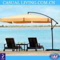 Round Offset Umbrella Base Hanging Banana Umbrella Patio SPA Pool Side Outdoor Garden--Off White